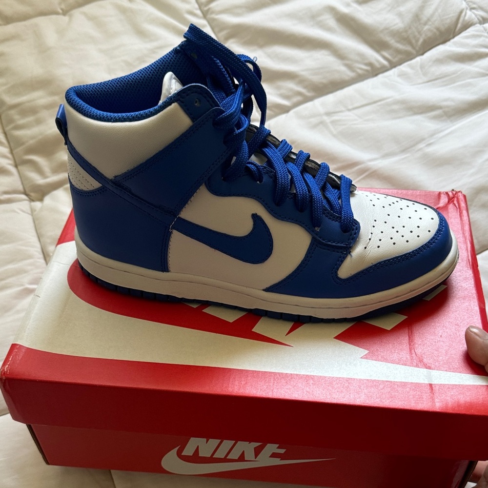 Nike Royal Blue and White High-Tops